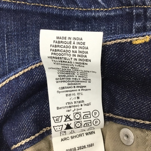 G-Star Raw 3301 Denim Arc Shorts Distressed Faded - Picture 14 of 15